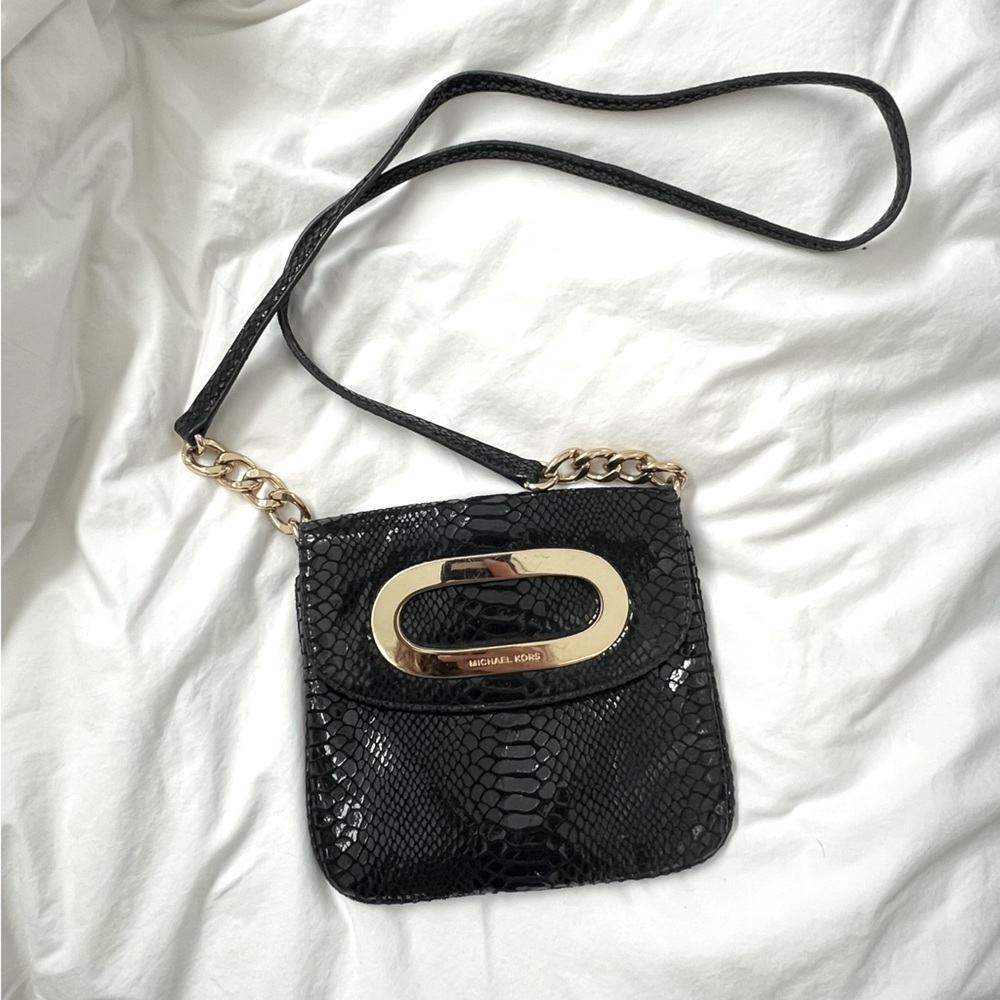 Michael Kors Black Snake Print Bag